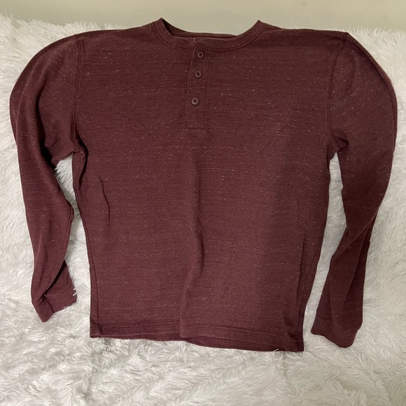 Sonoma Henley Thermal Waffle Knit Long Sleeve Large - Picture 1 of 7